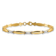 14K Two-tone Polished Fancy Link Bracelet