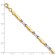 14K Two-tone Polished Fancy Link Bracelet