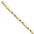 14K Two-tone Polished Fancy Link Bracelet