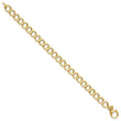 14K Polished and Textured Fancy Link Bracelet