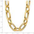 14K Polished Textured Hollow Fancy Link Necklace