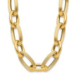 14K Polished Textured Hollow Fancy Link Necklace