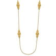 14K Polished and Diamond-cut Beaded Necklace