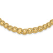 14K Polished Textured and Diamond-cut Beaded Necklace