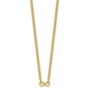 14K Polished 2-Strand Infinity Necklace