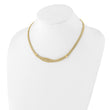 14K Polished and Textured Fancy Necklace