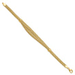 14K Polished and Textured Fancy Bracelet