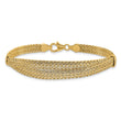 14K Polished and Textured Fancy Bracelet