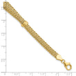 14K Polished and Textured Fancy Bracelet