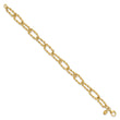 14K Polished and Textured Twisted Link Bracelet