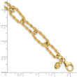 14K Polished and Textured Twisted Link Bracelet