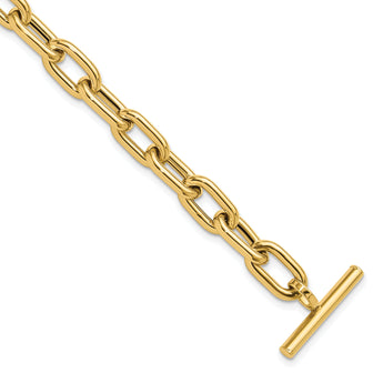 14K Polished Fancy Toggle Link Bracelet