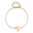 14K Polished Butterfly Charm with 1in ext. Bracelet