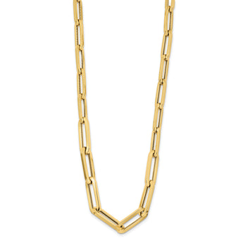 14K Polished Fancy Link Necklace