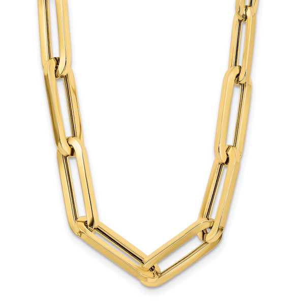 14K Polished Fancy Link Necklace