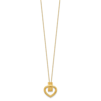 14K Polished Heart Necklace