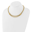14K Polished and Diamond-cut Fancy Necklace