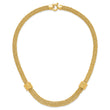 14K Polished and Diamond-cut Fancy Necklace