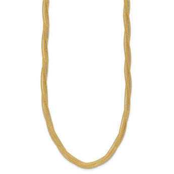 14K Mesh Twist Stretch Necklace