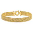 14K Polished and D/C Fancy Woven Bracelet
