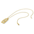 14K Polished and Satin Rectangle Pendant w/.25in ext. Necklace - Birthstone Company