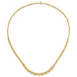 14k Polished and D/C Fancy Link Graduated 18in Necklace