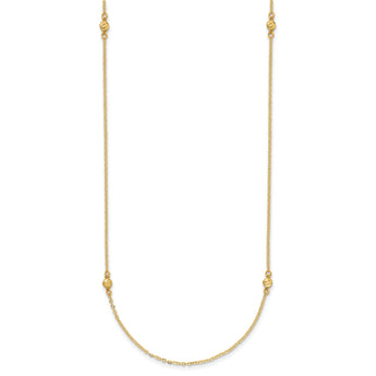 14k Polished D/C 18in Necklace