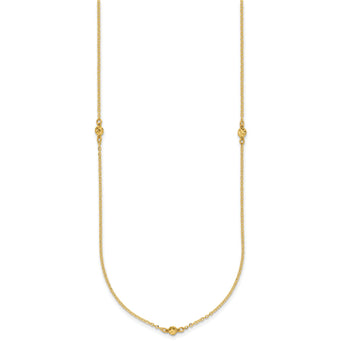 14k Polished D/C 22in Necklace