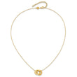 14K Polished and Brushed Double Circle 16in with 2in ext Necklace - Birthstone Company