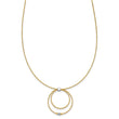 14K w/Wht Rhod Polished/DC Circle Pendant w/1in ext. Necklace - Birthstone Company