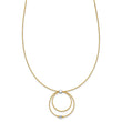 14K w/Wht Rhod Polished/DC Circle Pendant w/1in ext. Necklace