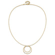 14K w/Wht Rhod Polished/DC Circle Pendant w/1in ext. Necklace - Birthstone Company
