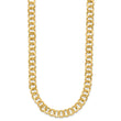 14K Polished and Satin Fancy Circle Link Necklace