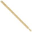 14K Polished and Satin Fancy Circle Link Bracelet