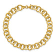 14K Polished and Satin Fancy Circle Link Bracelet