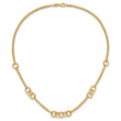 14K Polished 2-strand with Circles Necklace