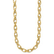 14K Polished Fancy Oval Link Necklace