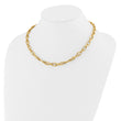 14K Polished Fancy Oval Link Necklace