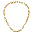 14K Polished Fancy Oval Link Necklace