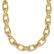 14K Polished Fancy Oval Link Necklace