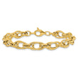 14K Polished Fancy Oval Link Bracelet