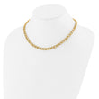 14K Polished Fancy Oval Link Necklace