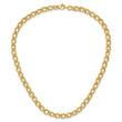 14K Polished Fancy Oval Link Necklace