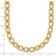 14K Polished Fancy Oval Link Necklace