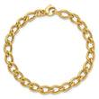 14K Polished Fancy Oval Link Bracelet