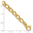 14K Polished Fancy Oval Link Bracelet