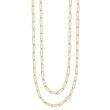 14K Polished and Textured 2-strand Paperclip Necklace
