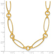 14K Polished/Textured Fancy Link Necklace