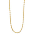 14K Polished and Textured Fancy Oval Link Necklace