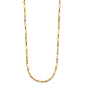 14K Polished Fancy Link Necklace